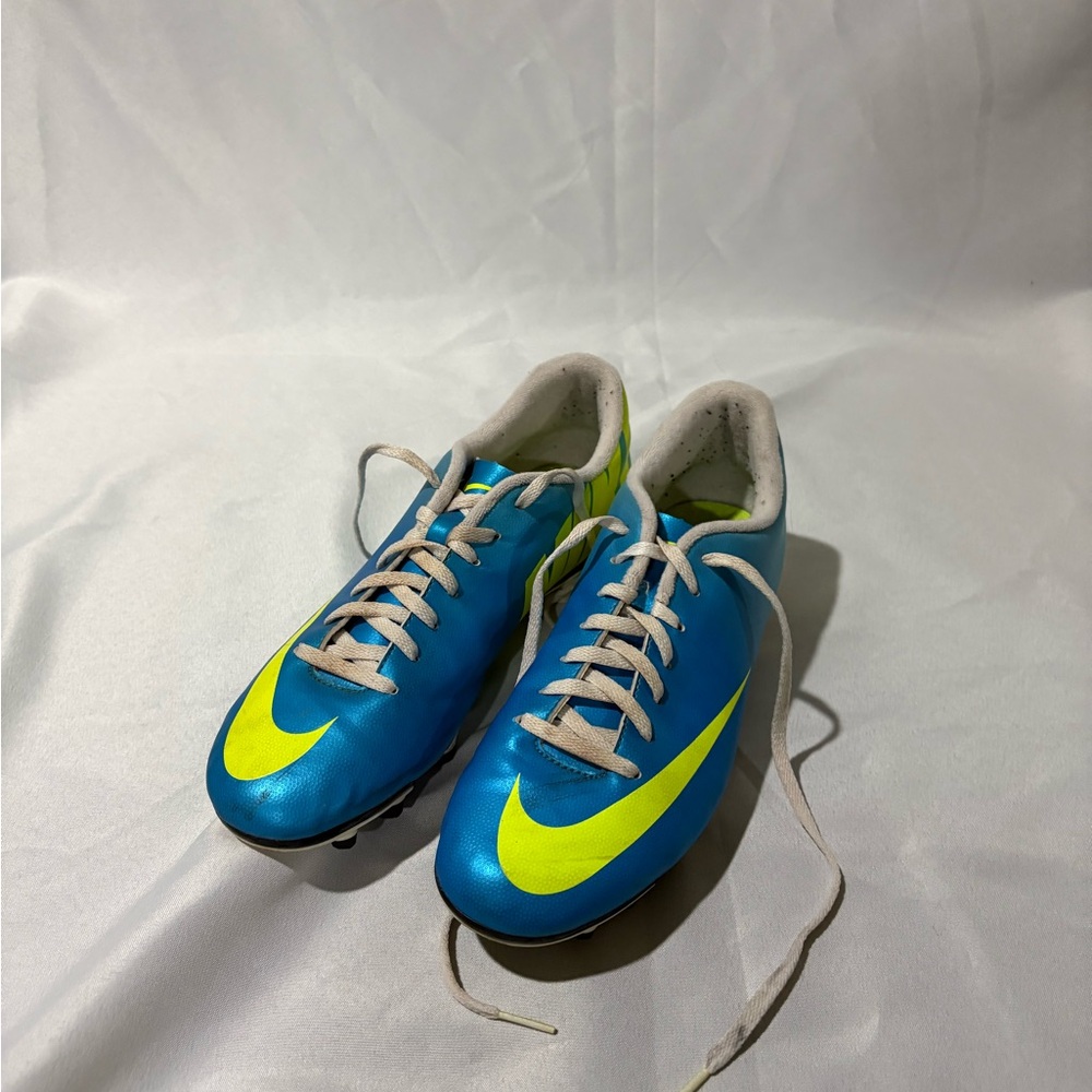 Nike Blue and Yellow Soccer Cleats